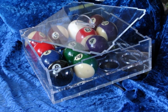 Caja forrada para las bolas pool de acrlico