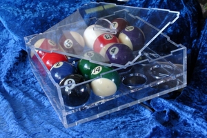 Caja forrada para las bolas pool de acrílico